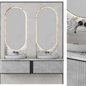 现代浴室柜3D模型下载